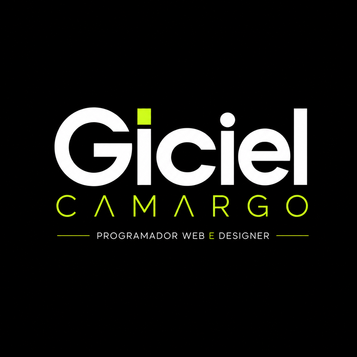 Capa da identidade visual Giciel Camargo